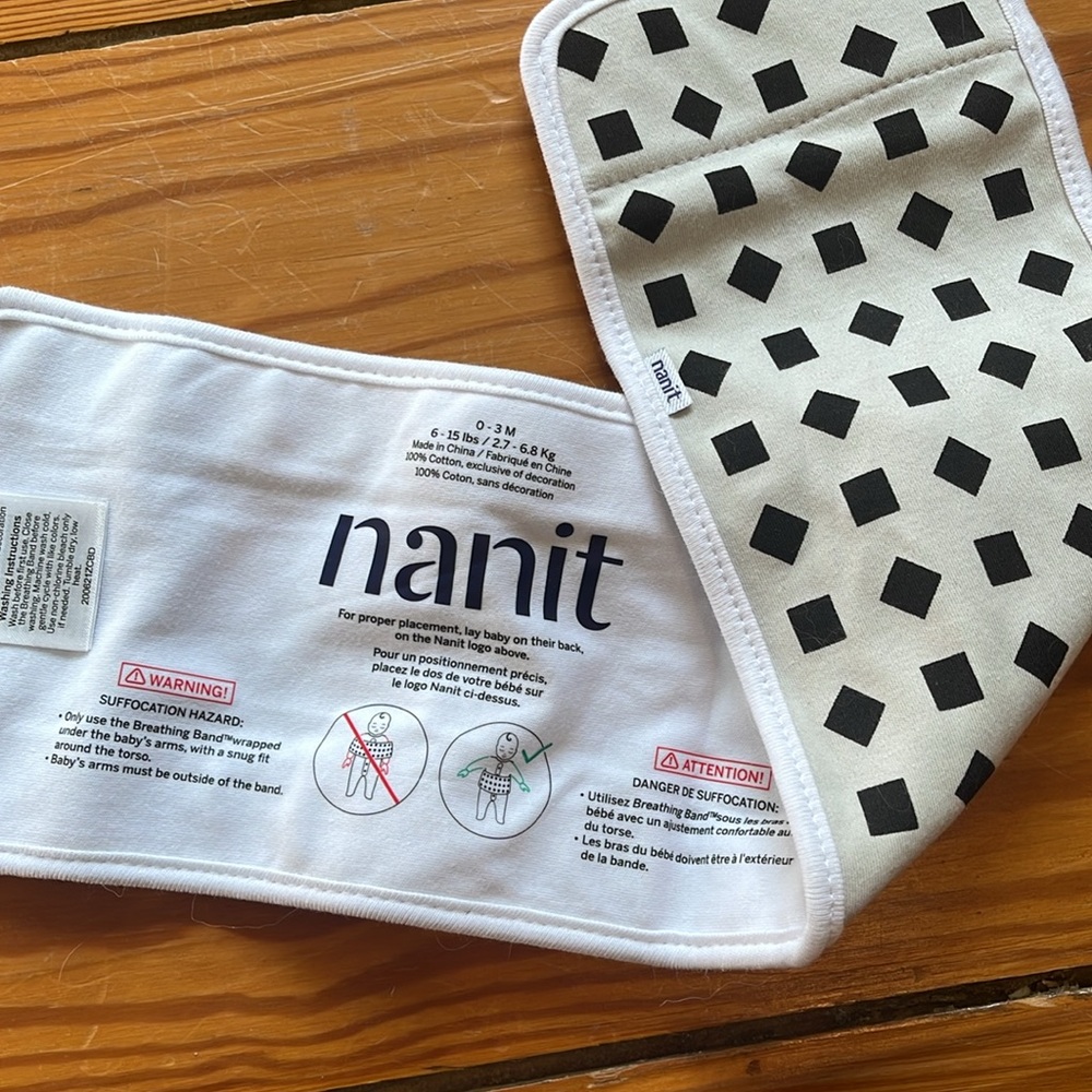 New! Nanit Breathing Band size 0-3M